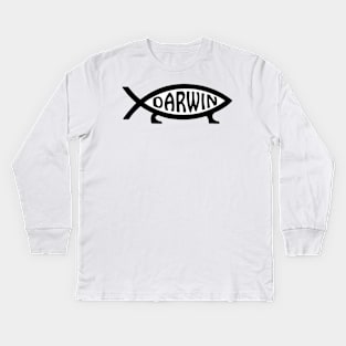 Darwin Fish Kids Long Sleeve T-Shirt